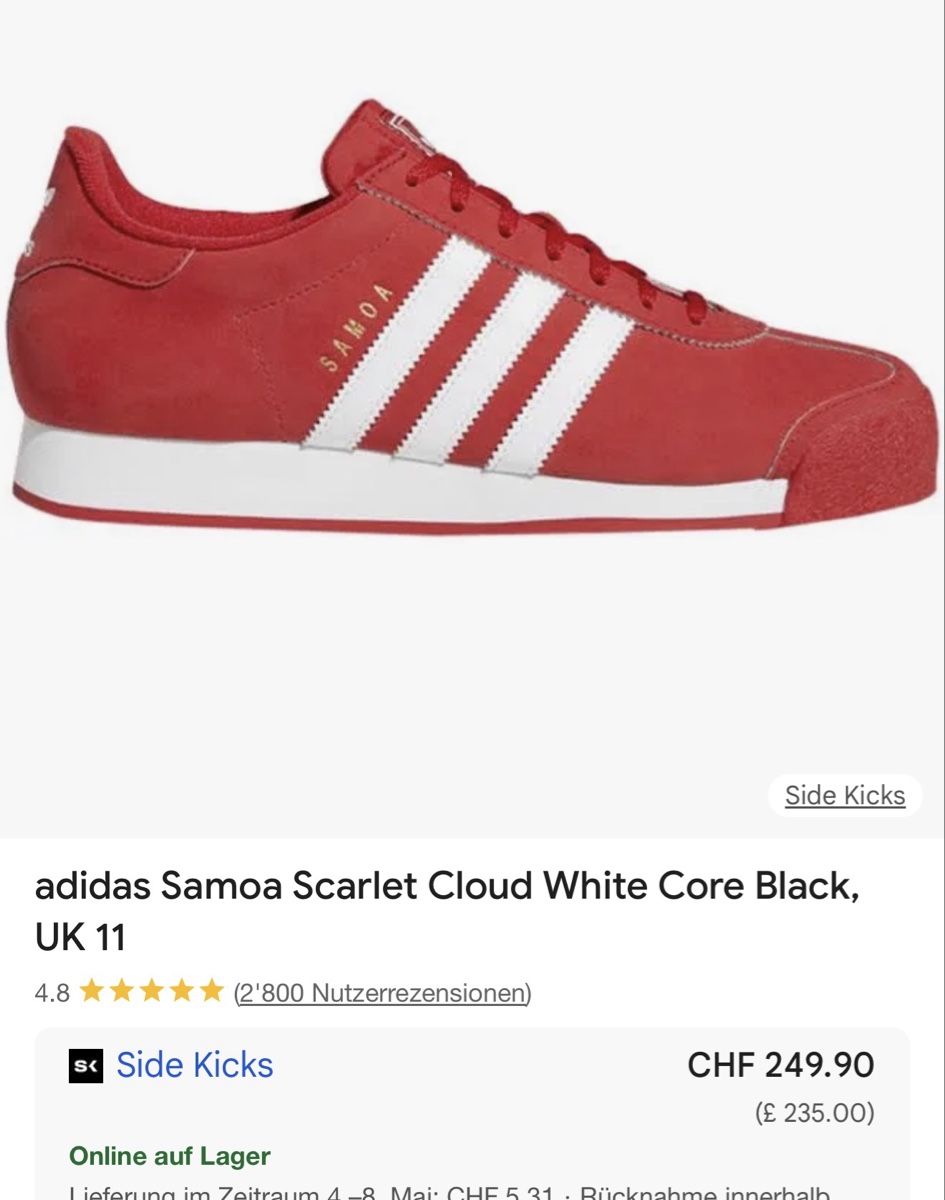 Adidas Scarpe da uomo: Adidas Samoa Sneaker / Gr. 43,5 – Usato da Olten venduto da ale_nb2x 7