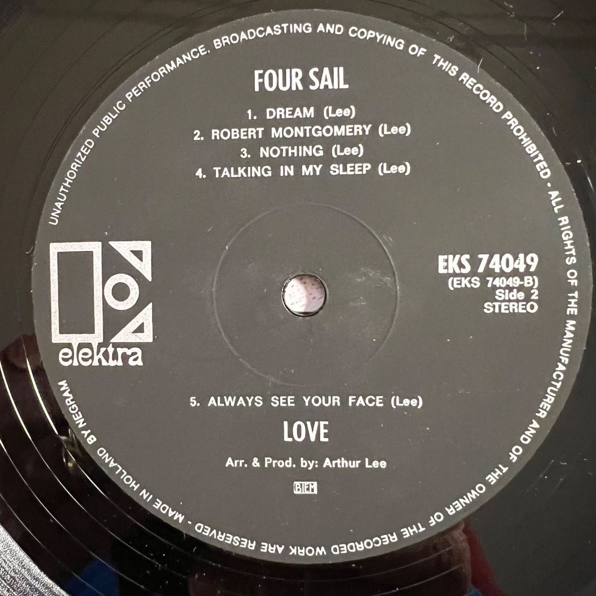 Dischi in vinile: Love - Four Sail / 1. NL-Press. 1969 - Very nice – Usato da Gais venduto da soundcave57 2
