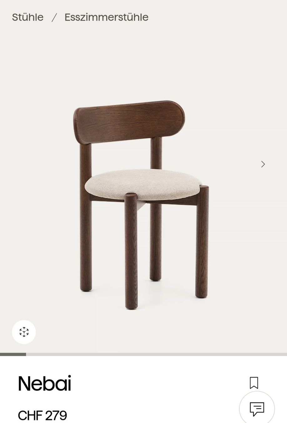 Kave Home Stühle: Stuhl dunkle Eiche / Kave Home Nebai – Neu (gemäss Beschreibung) aus Gossau SG von Ma_rija92 2