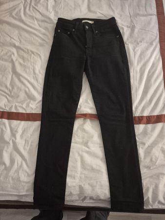 Schwarze Levi's 721 High Rise Skinny Jeans, Grösse 27