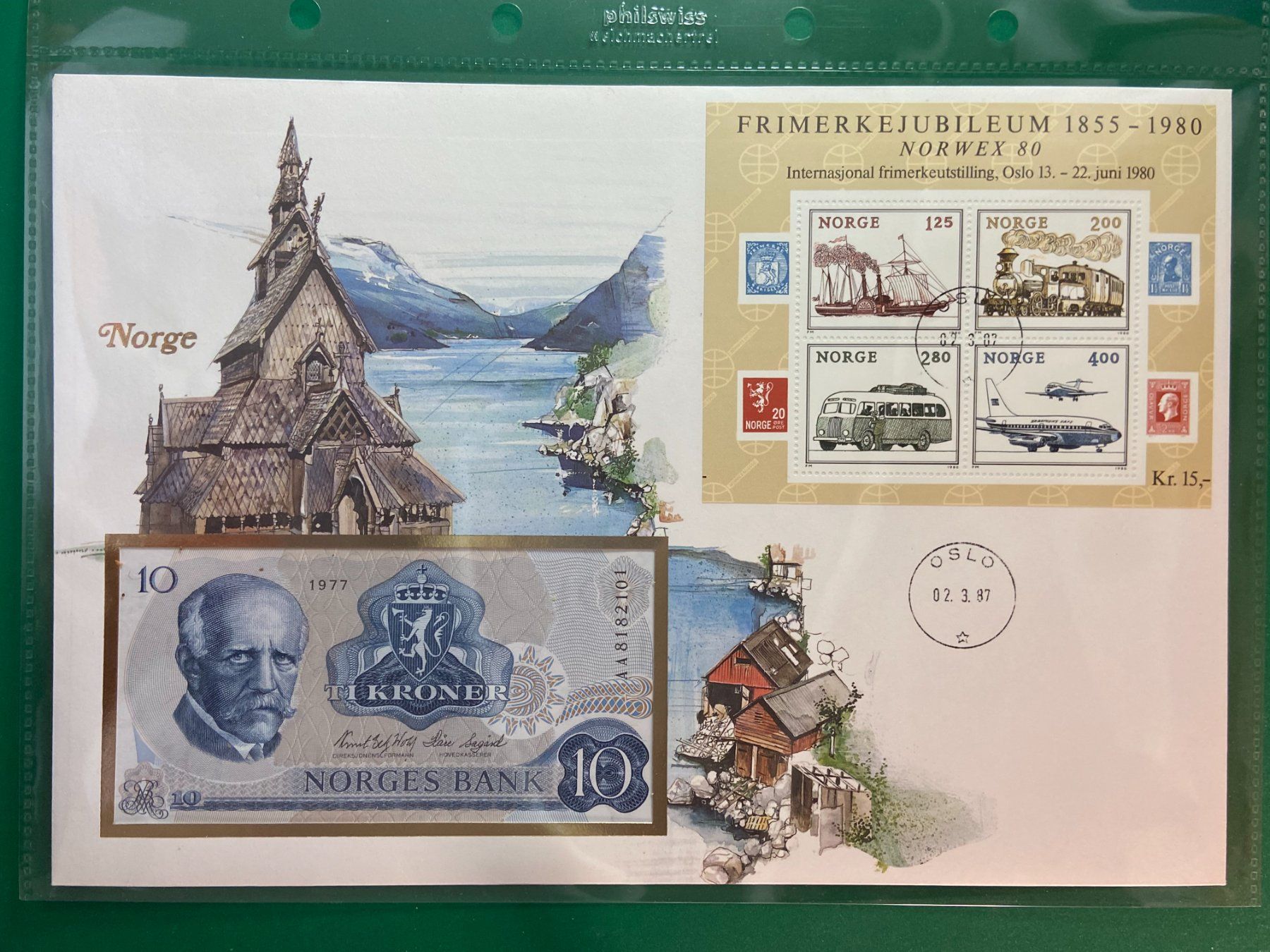 Banconote: Banknotenbrief Norwegen – Usato da Steg VS venduto da _vinci_
