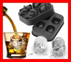 Eiswürfelbehälter 2 teilig Totenkopf Silikonform Skull Mould