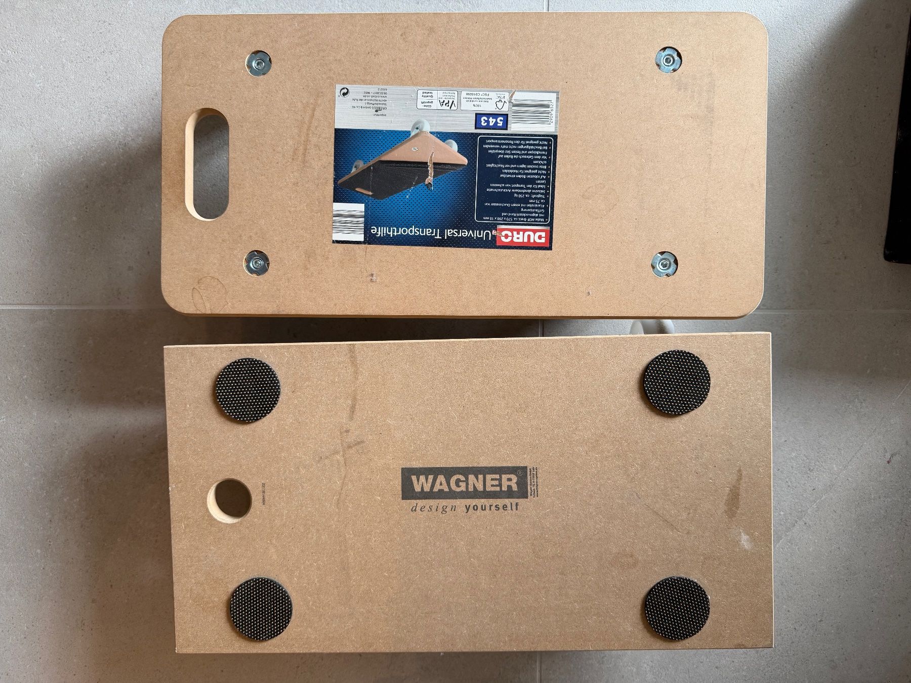Wagner Altro per stoccaggio & trasporto: 2er-Set Transporthilfen / Rollbretter (Duro & Wagner) – Usato da Aarau Rohr venduto da HappyKoala