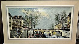 Vintage Wunderschöne Antike Gemälde auf Leinen