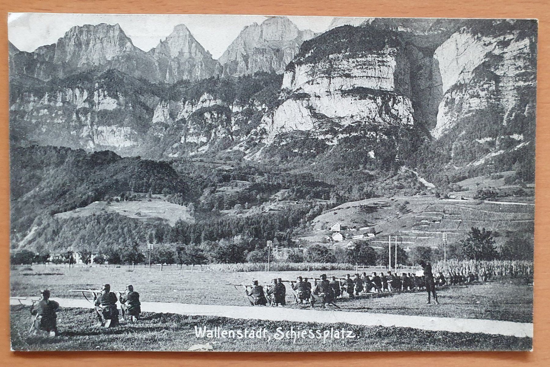 Cartoline postali: Wallenstadt - Schiessplatz 1909 – Usato da Kreuzlingen venduto da Rschweiz1