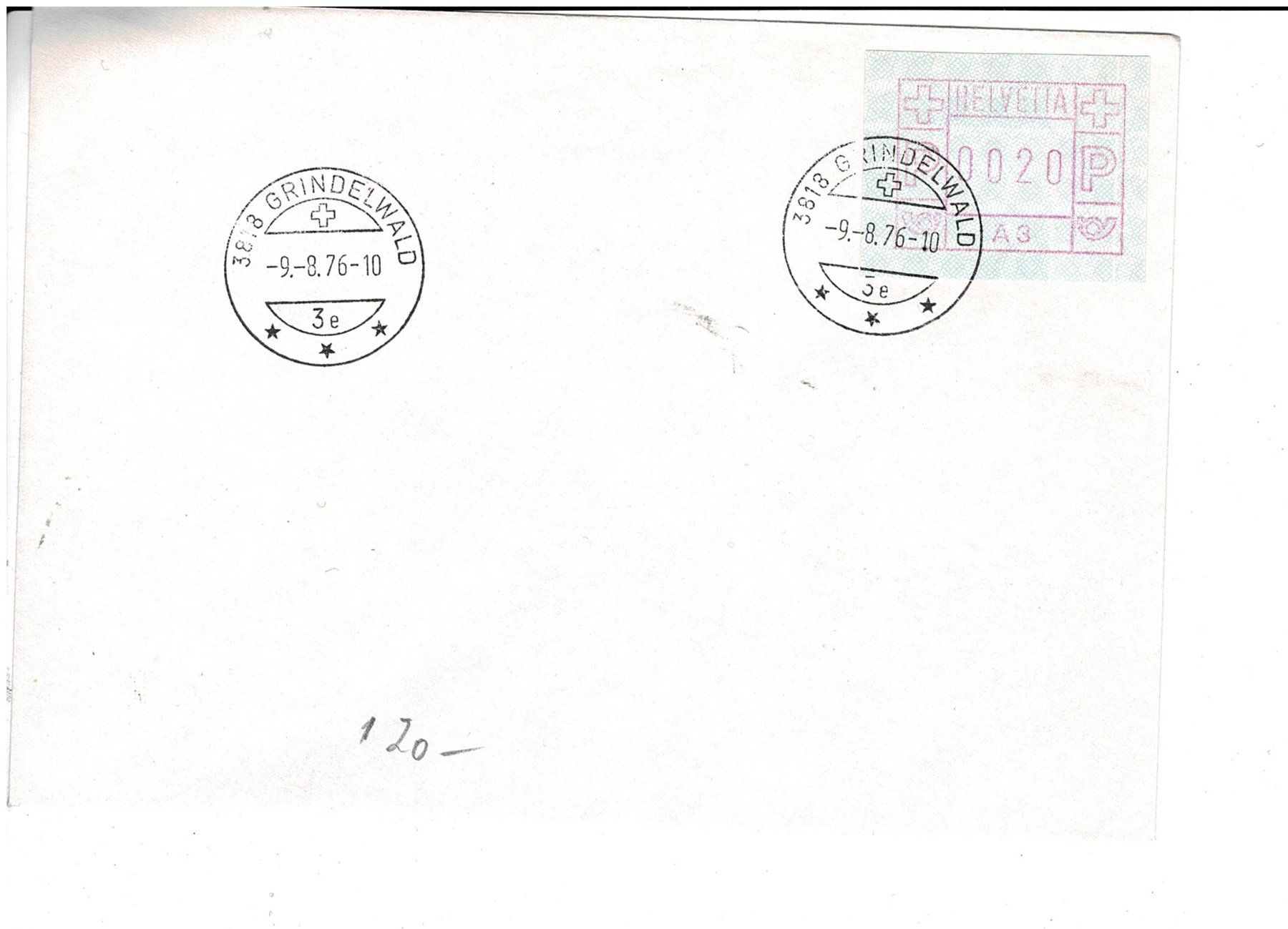 Tutti i francobolli: ATM 1 III Grindelwald FDC – Usato da Lausanne venduto da Whorvath
