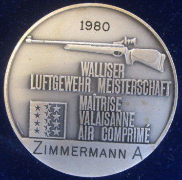 Medaglie: Walliser Luftgewehr Meisterschafts-Medaille 1980 Brig – Nuovo (secondo la descrizione) da Luzern venduto da Horoskop1 1