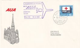 Erstflug AUA Caravelle Zürich - Wien 1963
