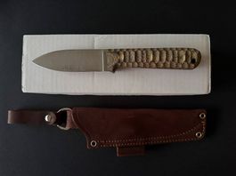 Klinge LT. Wright: Genesis flat CPM 3V - Green/Black micarta