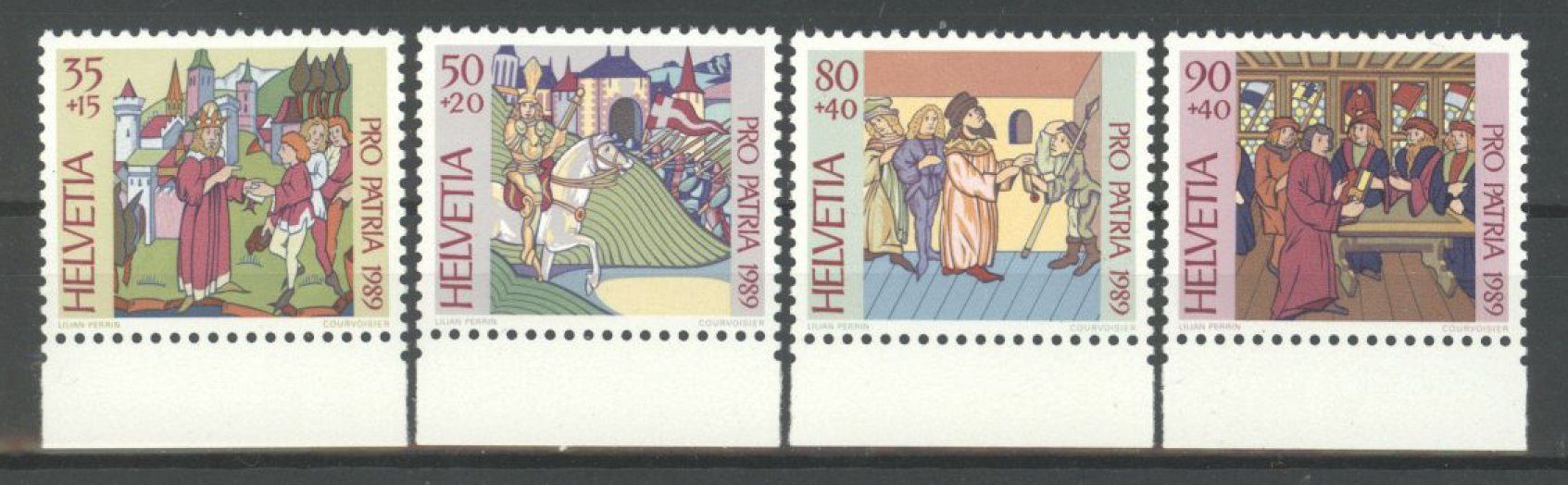Tous les timbres: 1989, Pro Patria ** – D'occasion à Willisau par Vollstempel
