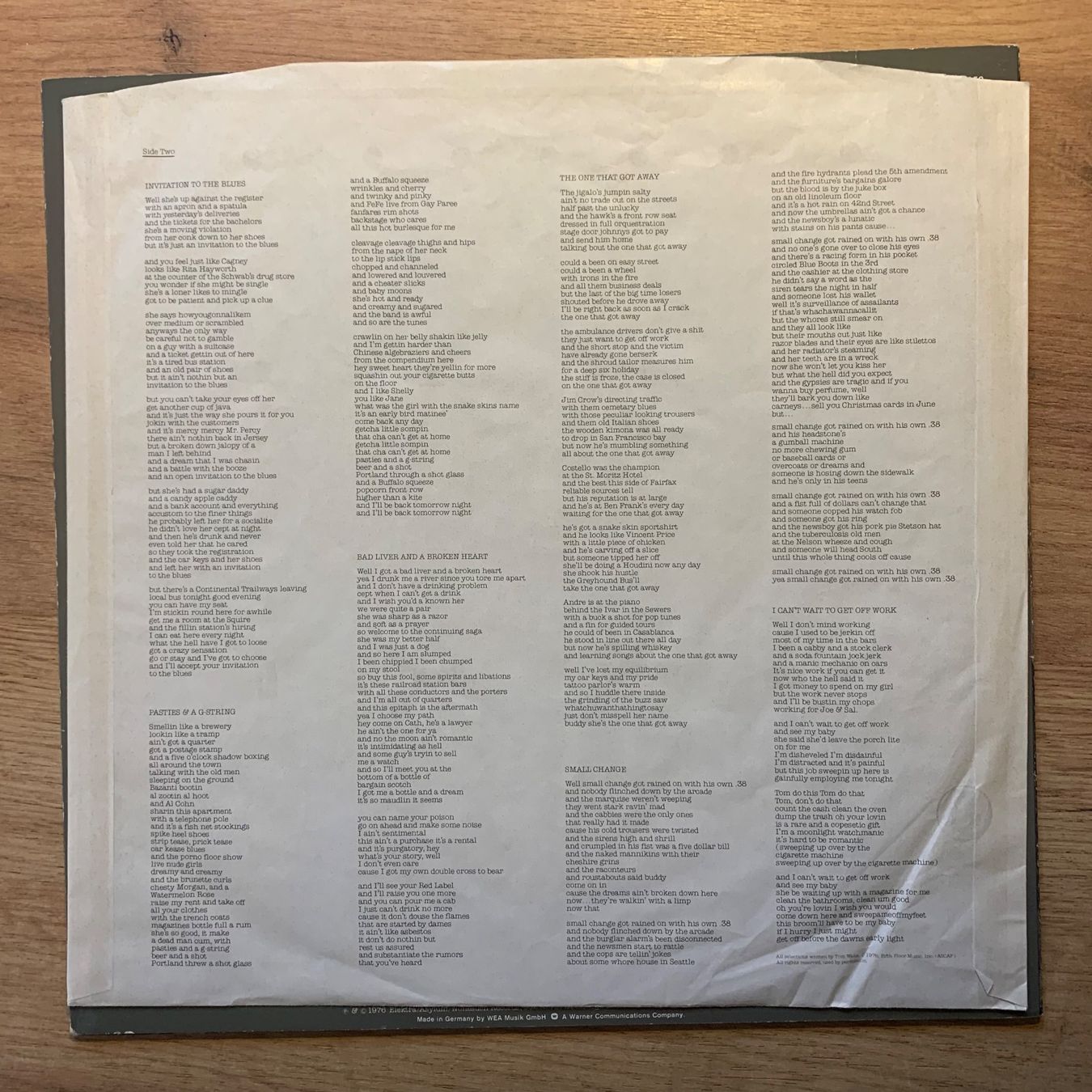 Dischi in vinile: TOM WAITS - SMALL CHANGE...RE GER 1976...VG/EX – Usato da Gals venduto da Diskopatshop 2