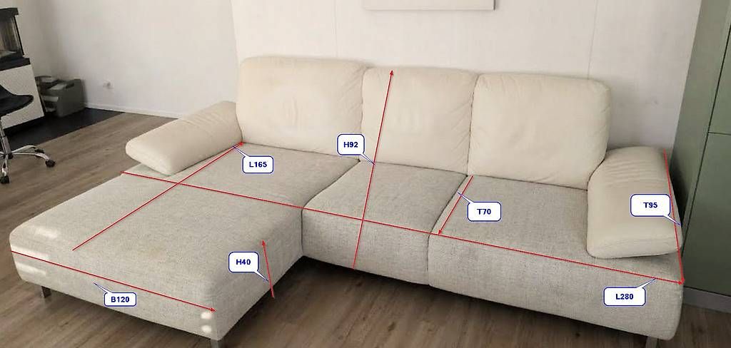 Divani: Sofa Ecksofa Couch Eckcouch beige cremeweiss Echtlederlehne – Usato da St. Margrethen SG venduto da mar_2kwq 1