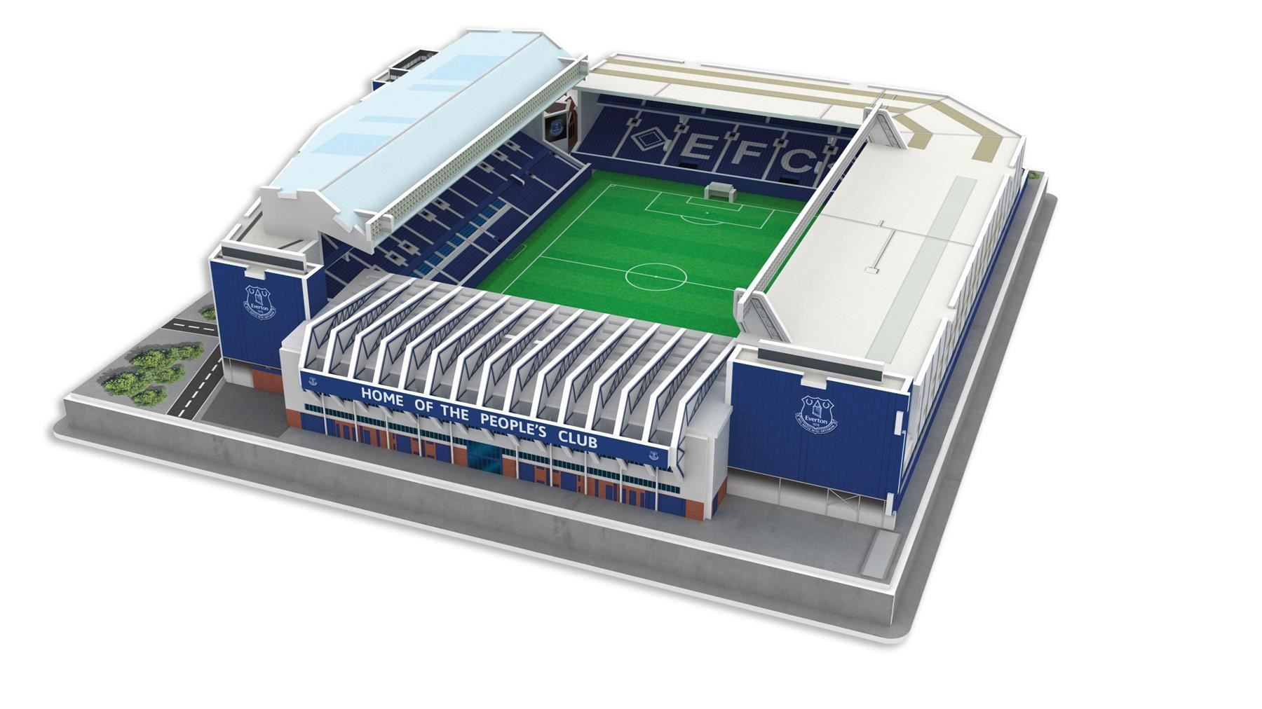 Puzzle: Everton FC Goodison Park 3D Puzzle – Nuovo e nell'imballaggio originale da Wil SG venduto da Football-Legends 1