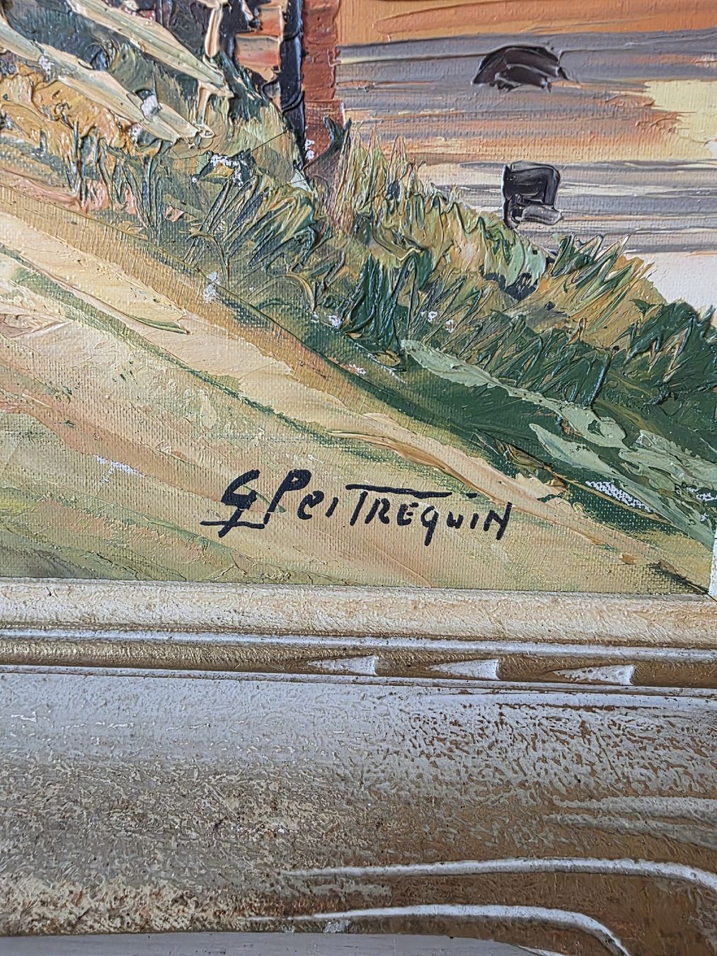 Tableau huile G. Peitrequin Chalets Valais (D'occasion) à Paudex pour ...