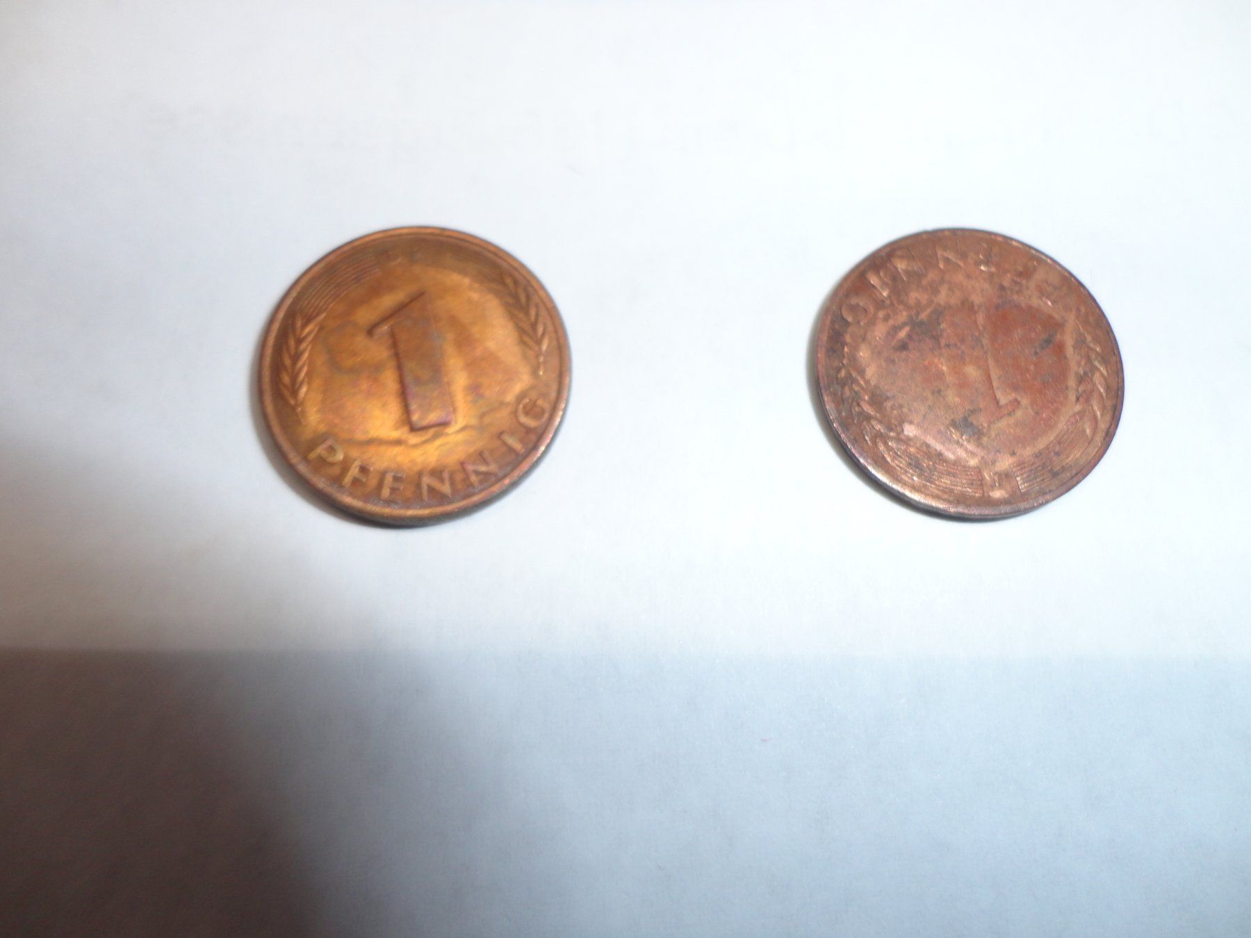Alle Münzen: 1 Pfennig BRD (Total 2 Stück) – Gebraucht aus Villmergen von Venusmond 1