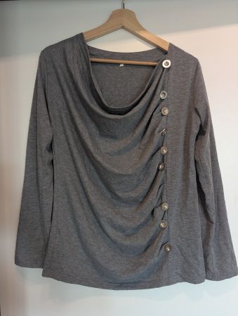 Stylisches Umstandsshirt in Grau – Grösse M, wie neu!