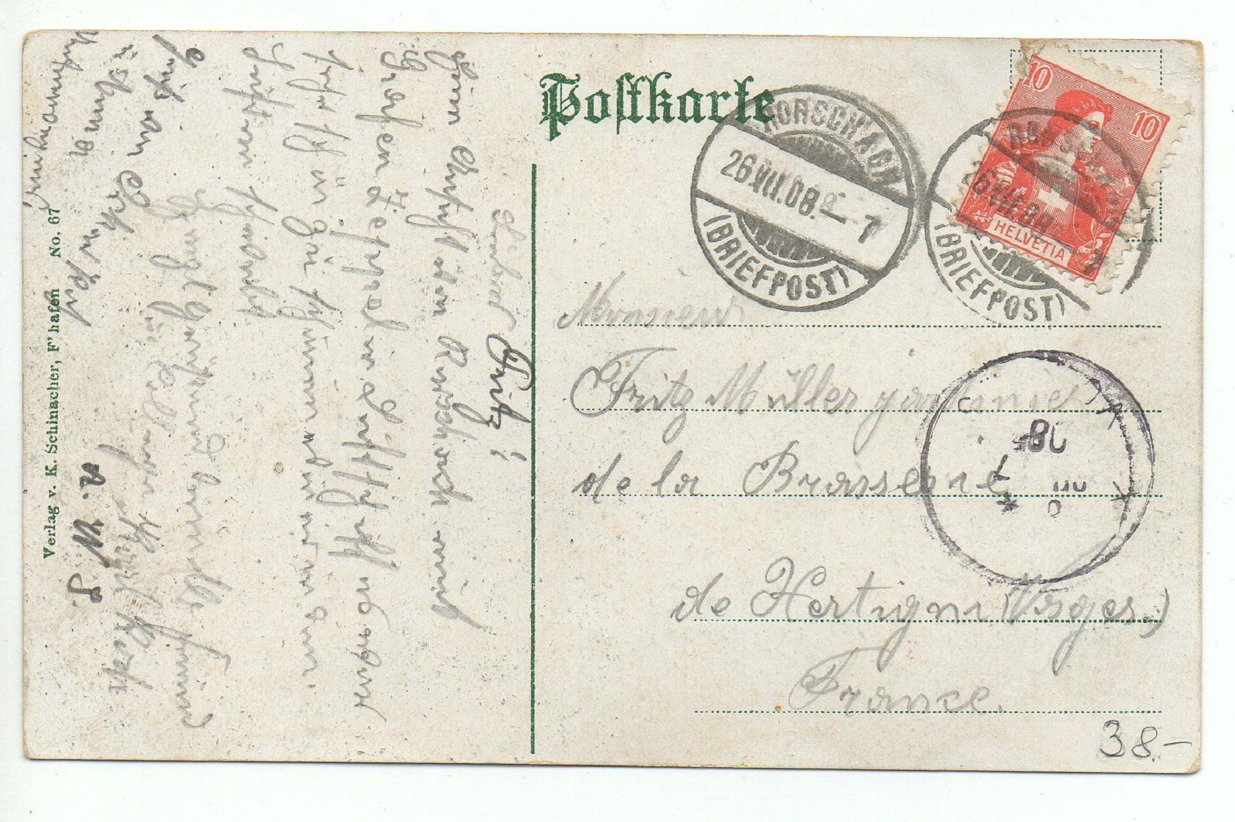 Cartes postales: RORSCHACH Hafen - Schiff St. Gotthard - Zeppelin – D'occasion à Jona par philajona 1