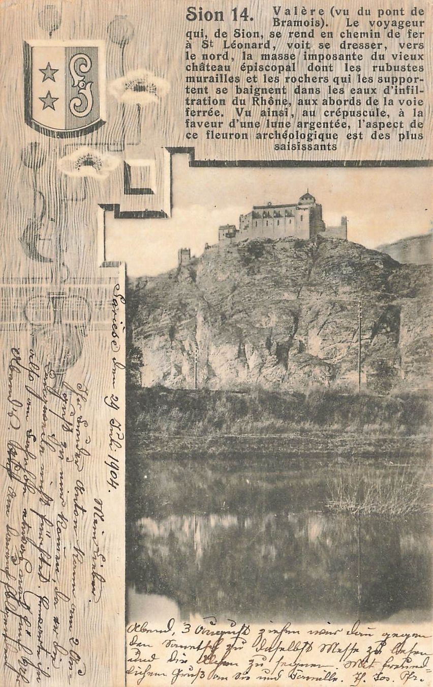 Ansichtskarten: Sion Schloss – Gebraucht aus Biasca von Blenio71