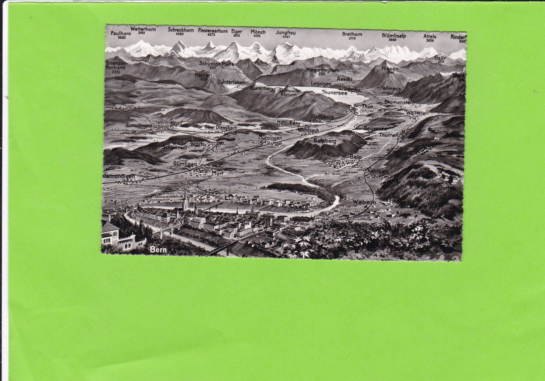 Ansichtskarten: Bern-Panorama – Gebraucht aus St. Peterzell von neckertal