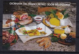 2008, SONDERBLOCK, TAG DER BRIEFMARKE 2008, BELLINZONA, VOLL