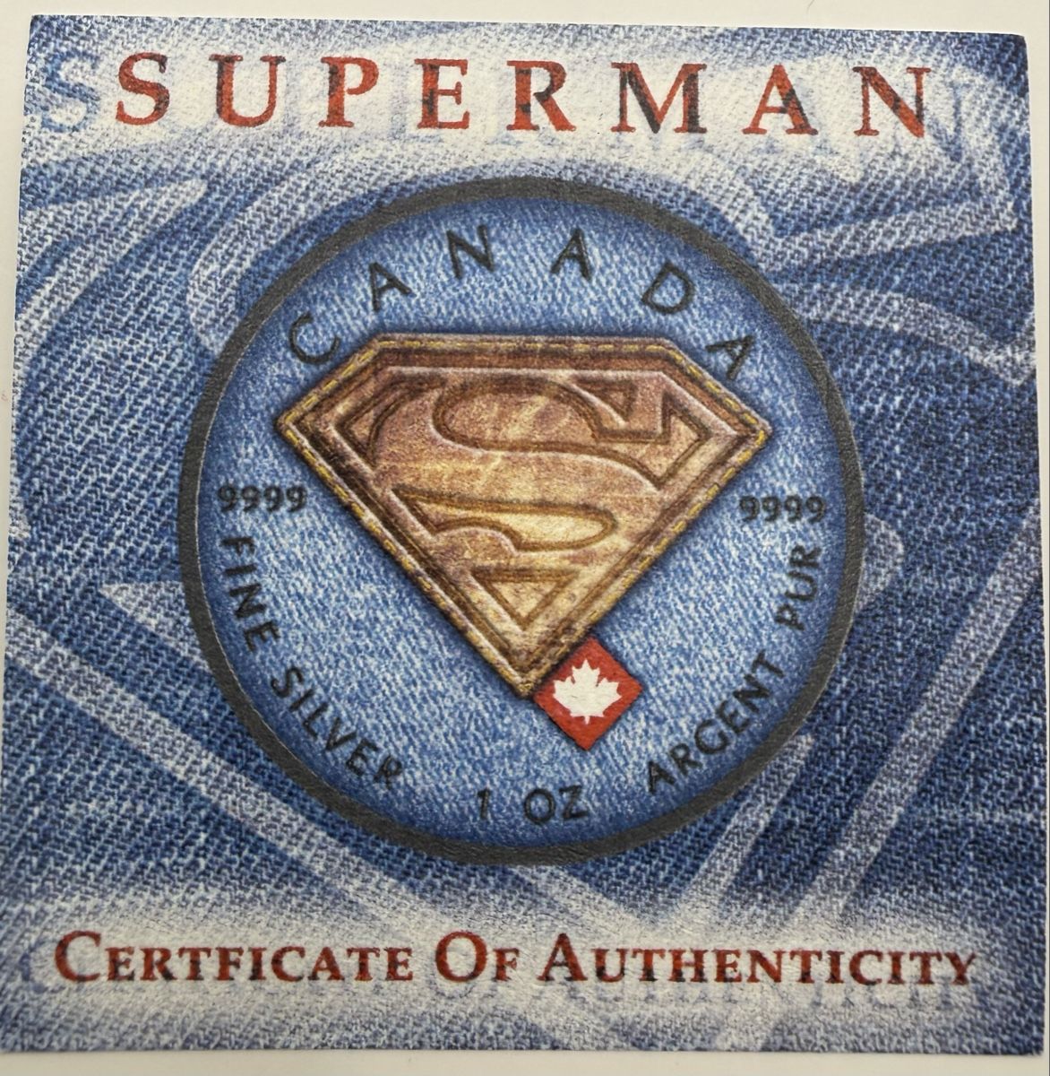 Tutti le monete: Superman Jeans Maple Leaf 1 oz Silber 2016 Black Ruthenium – Nuovo (secondo la descrizione) da Zürich venduto da Circle-9-Coins 3