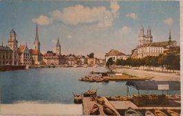 ZÜRICH  -  Blick von der Quaibrücke  -  1910