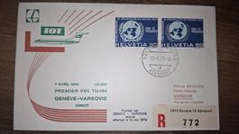 LOT Geneve - Varsovie 07.04.1970