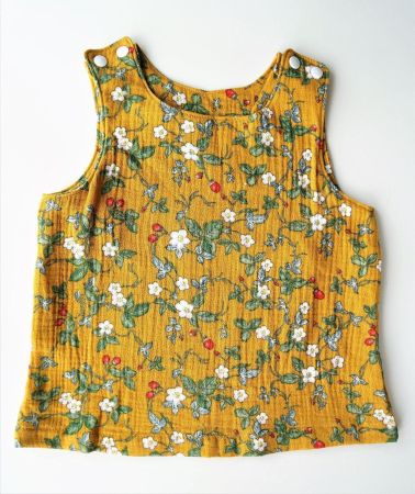 Sommer Trägershirt/Tanktop aus Musselin 86/92 - NEU