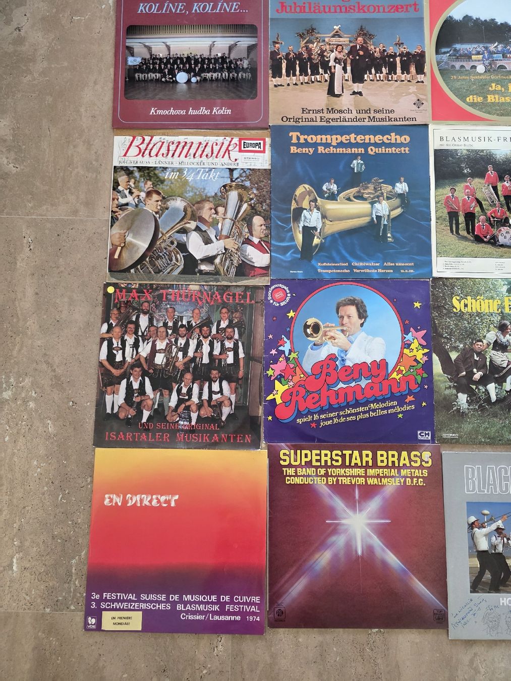Schallplatten: 24 Vinyles / LPs Blasmusik & Brass Band – Gebraucht aus Paudex von Pacalauma 1
