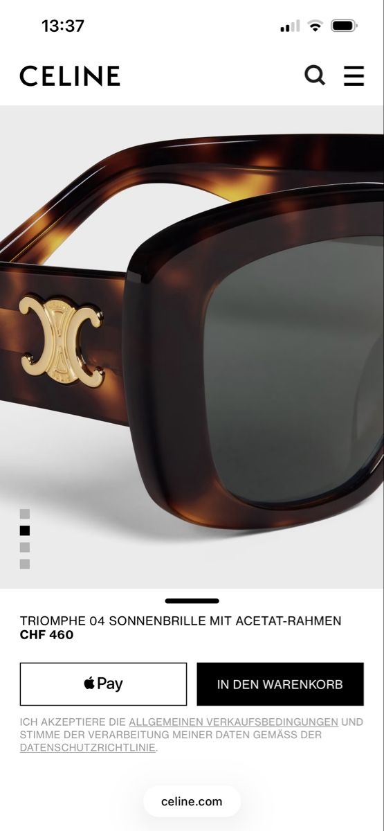 Celine Lunettes & Verres: Celine Thriomphe 04 sonnenbrille  – D'occasion à Zollikon par jud_cmm9 1