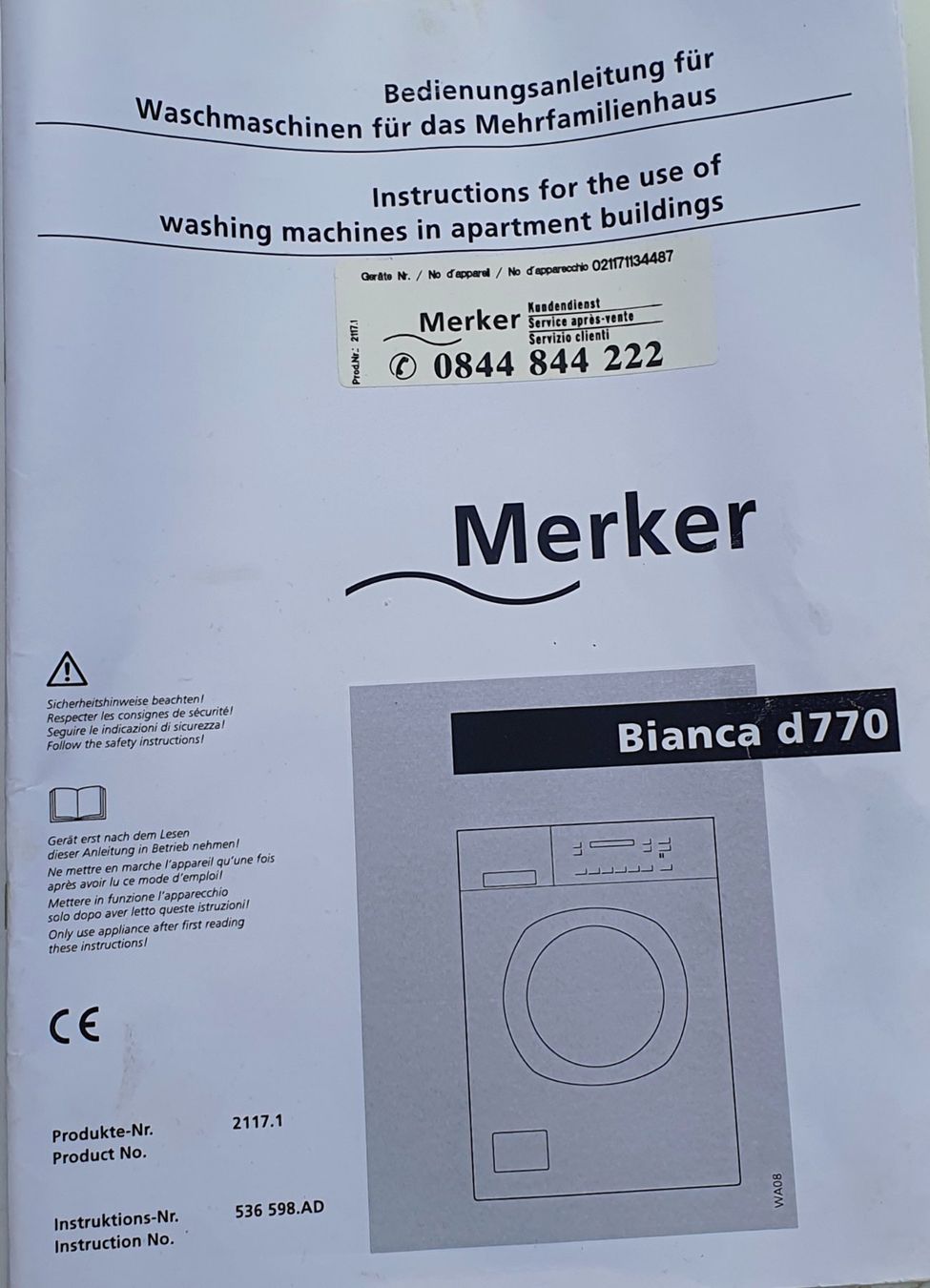 Lavatrici: Merker Waschmaschine, 6 KG, Bianca D770 – Usato da Winterthur venduto da BauTeilLaden2000 5