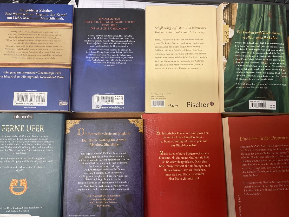 Libri: 8 historische Romane Taschenbücher  – Usato da Erlinsbach SO venduto da Silverstorm 3