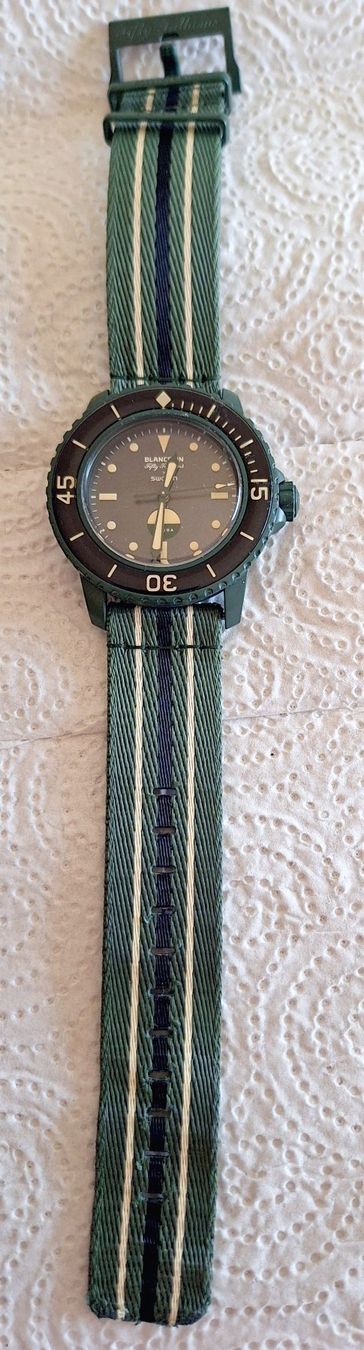 Swatch Montres: Swatch x Blancpin green abyss – D'occasion à Lausanne par nieriker