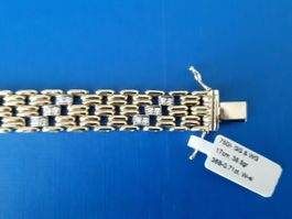 750/--  BICOLOR -  BRACELET  MIT   38,8 gr.