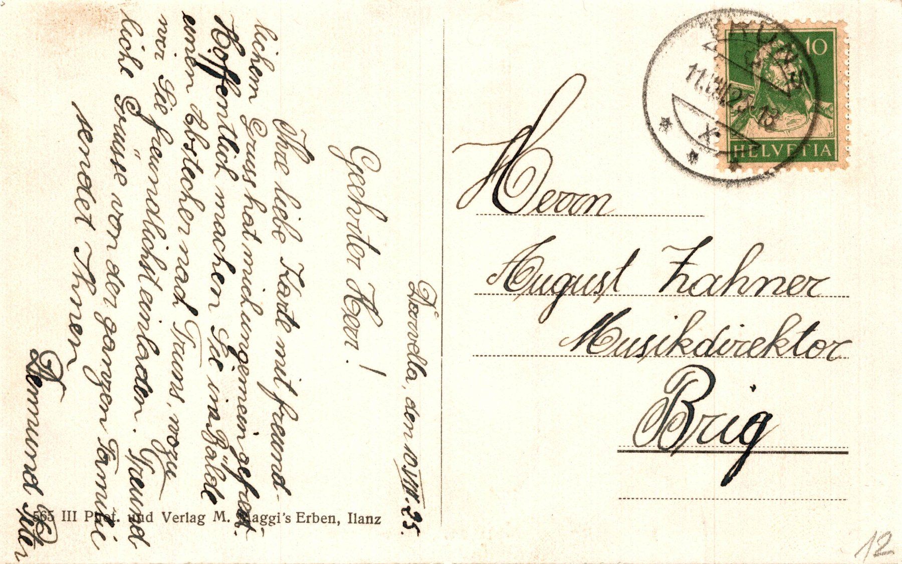 Cartoline postali: Truns mit St. Anna-Kapelle – Usato da Bronschhofen venduto da Astore 1