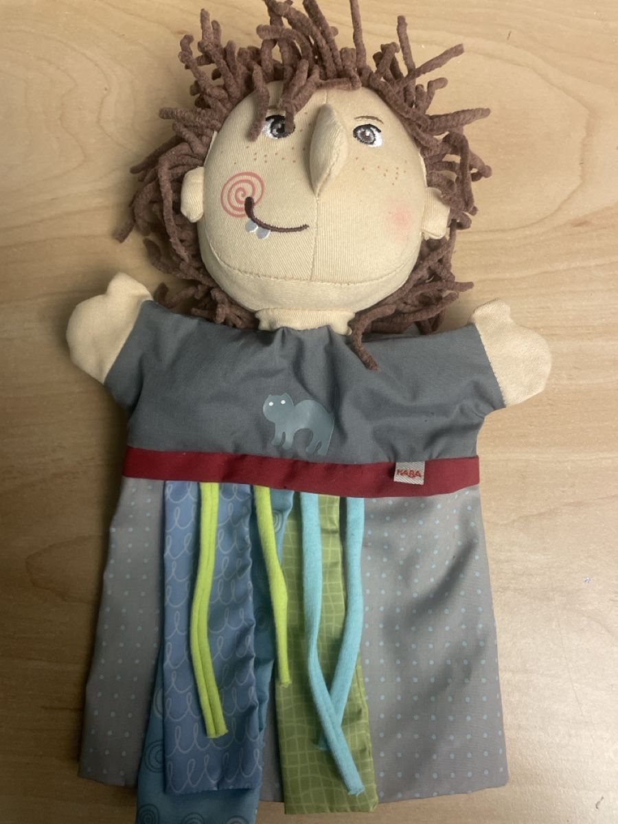 Haba Bambole: HABA Handpuppe Hexe, Neu – Nuovo e nell'imballaggio originale da Obergerlafingen venduto da cabo4