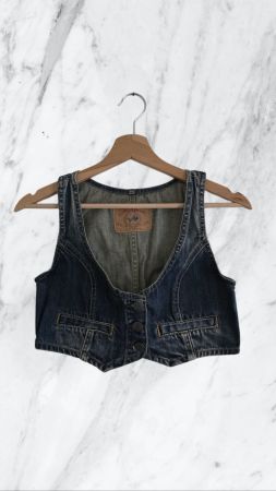 Fishbone Denim Vest