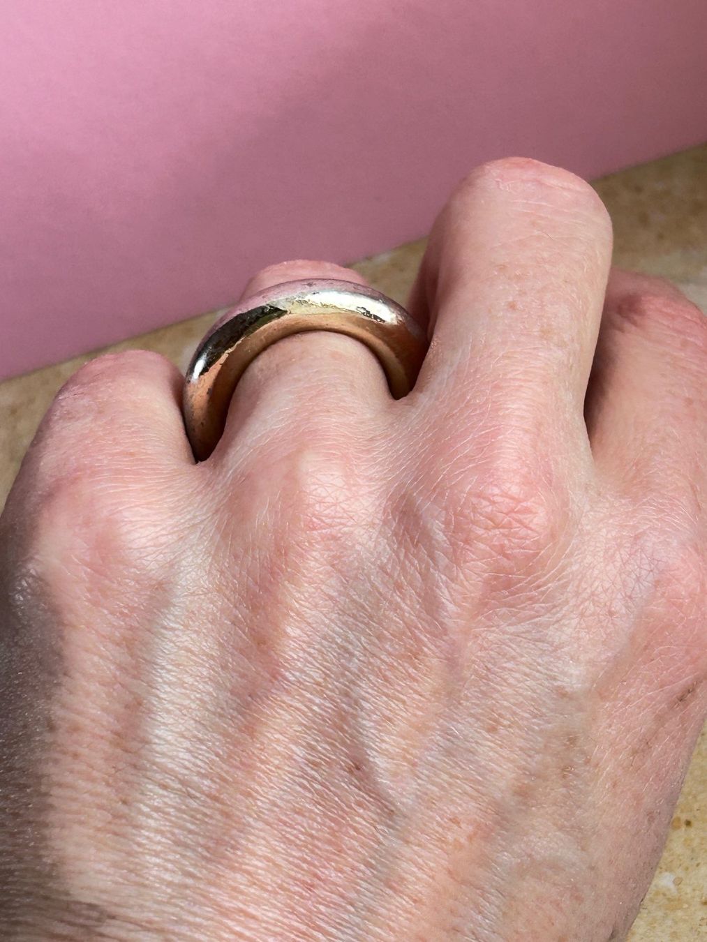 Anelli: Schicker Ring Silber Gold Vintage Gr. 57 – Usato da Dittingen venduto da Bellevista 1