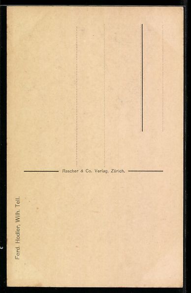 Cartoline postali: Ferdinand Hodler: Wilhelm Tell mit erhob – Usato da Berlin venduto da bartko-reher 1