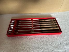 6 fourchettes à fondue au fromage