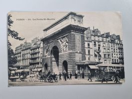 Carte postale ancienne, Paris, La Porte Saint-Martin, 1900.