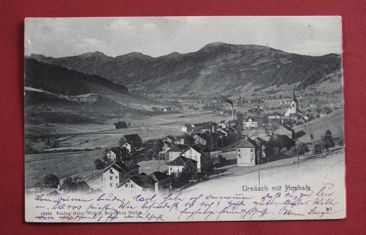 Cartoline postali: AK Urnäsch mit Hochalp – Usato da Rain venduto da 999-800-K