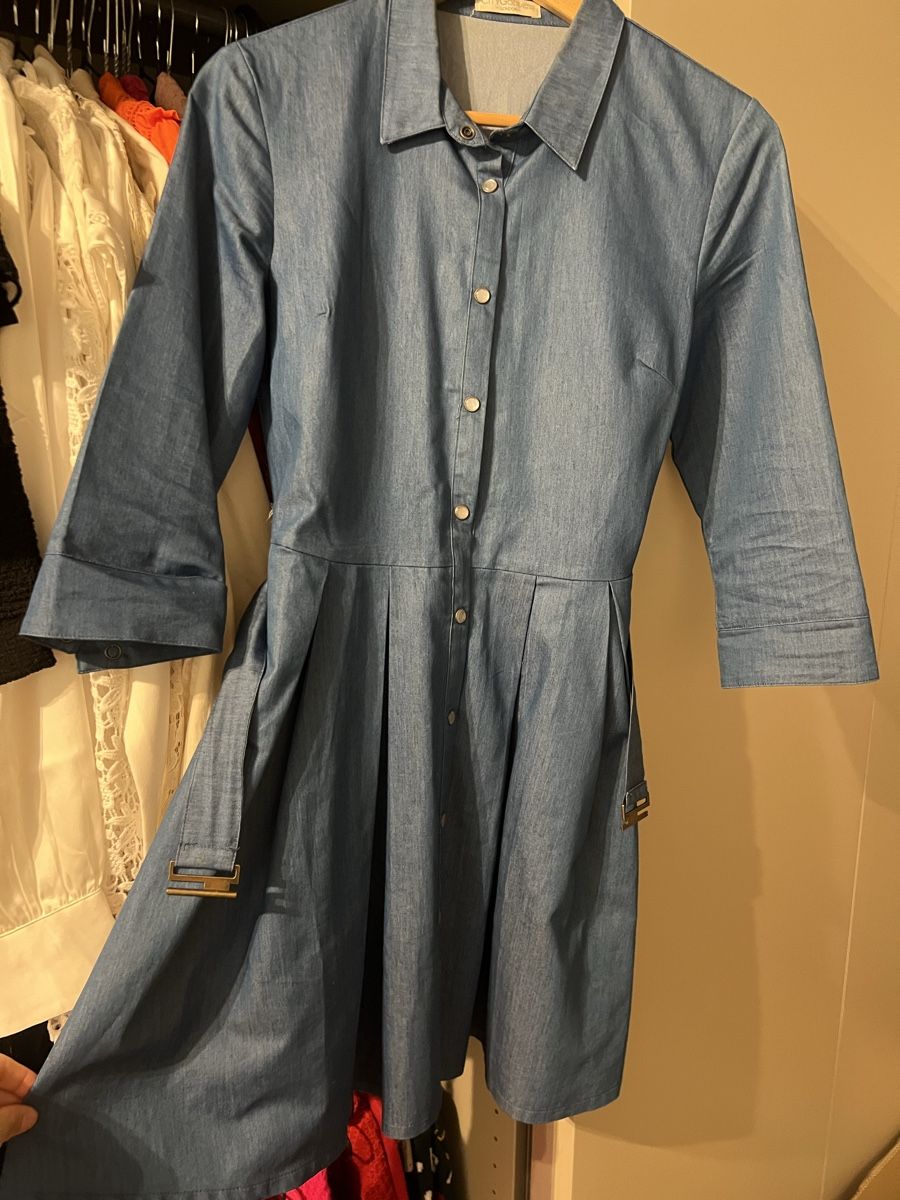 Vestiti: Denim Kleid mit Faltenrock – Usato da Zürich venduto da R1908 1