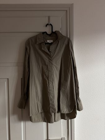 COS Bluse khaki Baumwolle langarm Grösse 38