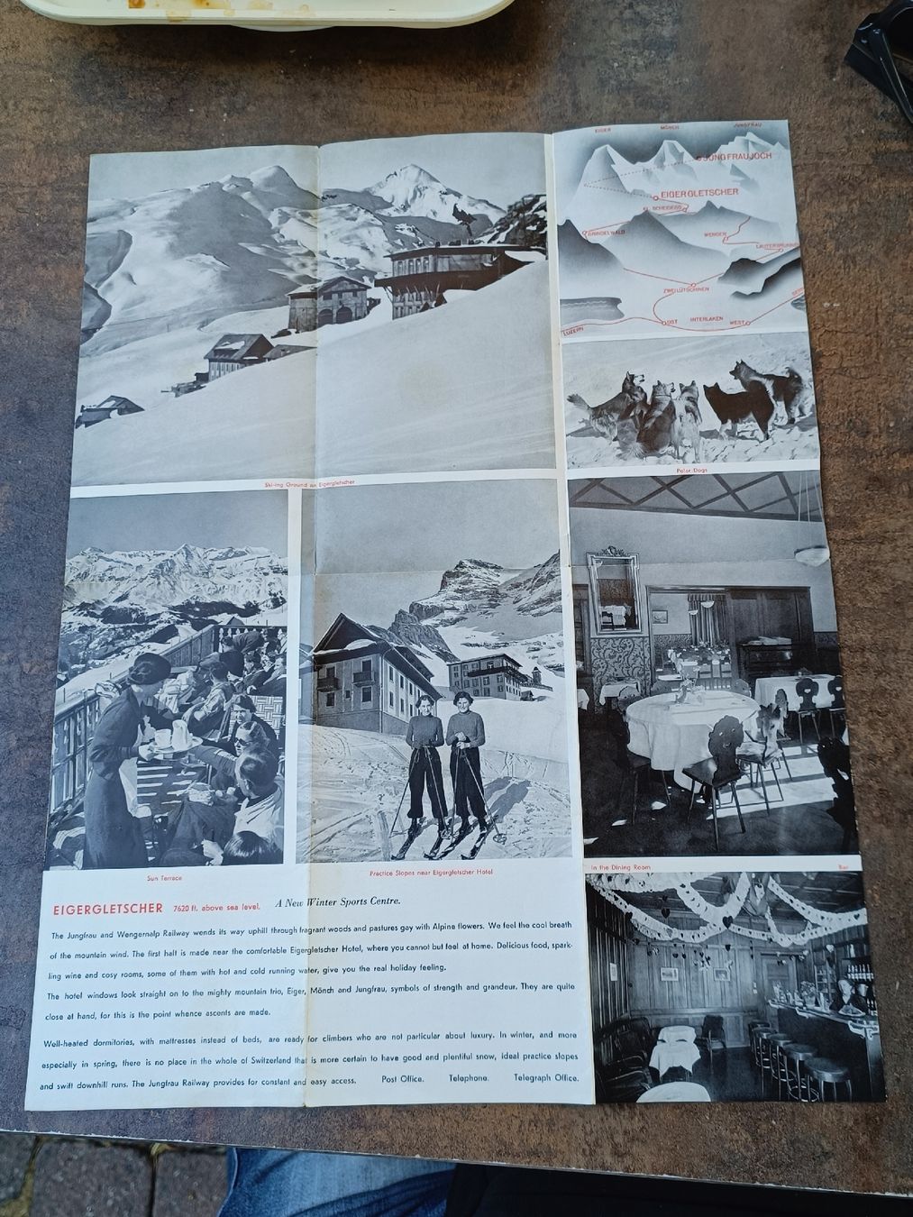 Dokumente: Alter Prospekt / Berghaus Jungfraujoch Eigergletscher 1939 – Gebraucht aus Brugg AG von Ente015 1