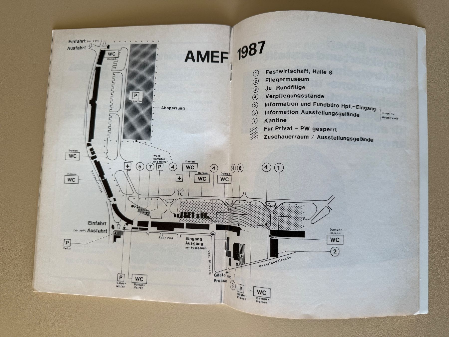 Schweizer Armee Documenti: Broschüre AMEF 1987 Dübendorf - Schweizer Luftwaffe – Usato da Brütten venduto da Hst1 6