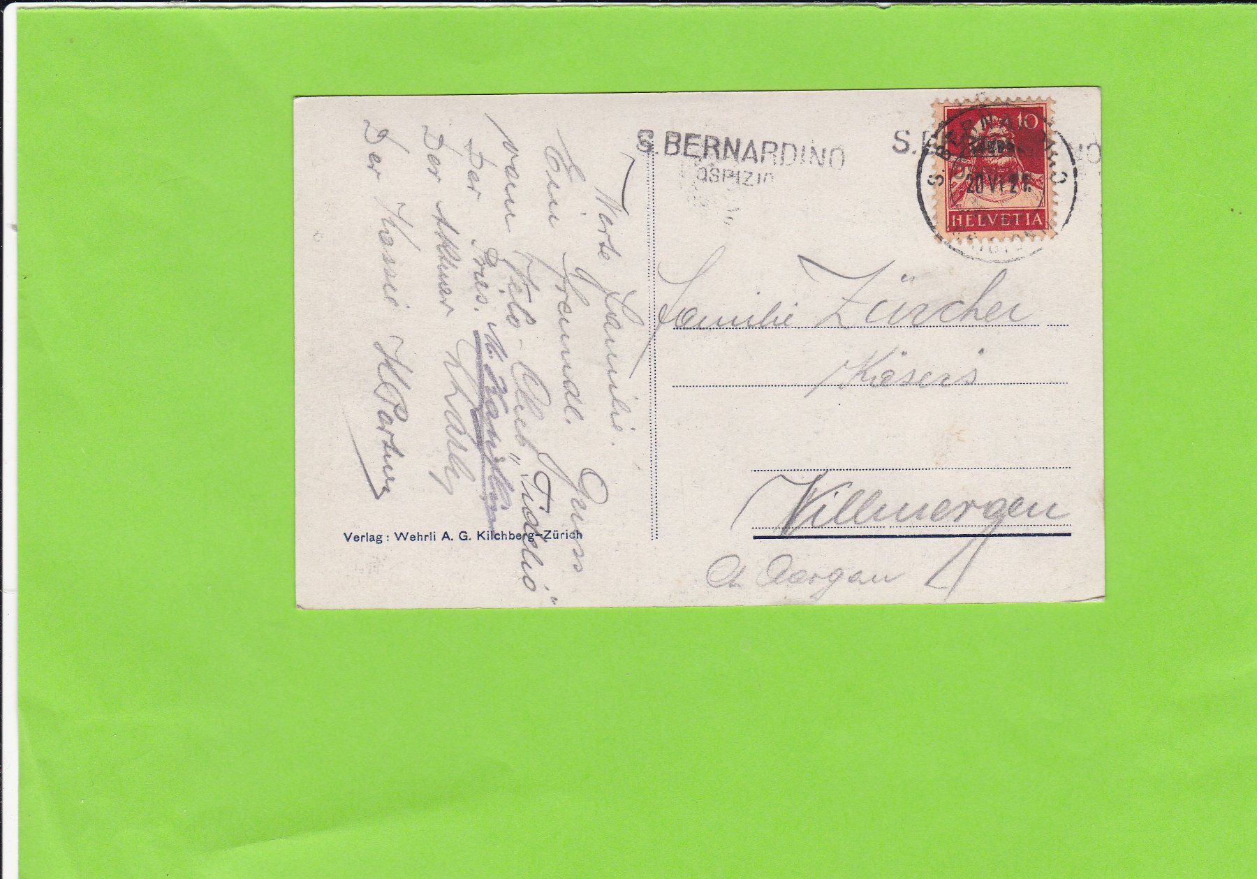Cartoline postali: Bernhardino Hospiz – Usato da St. Peterzell venduto da neckertal 1