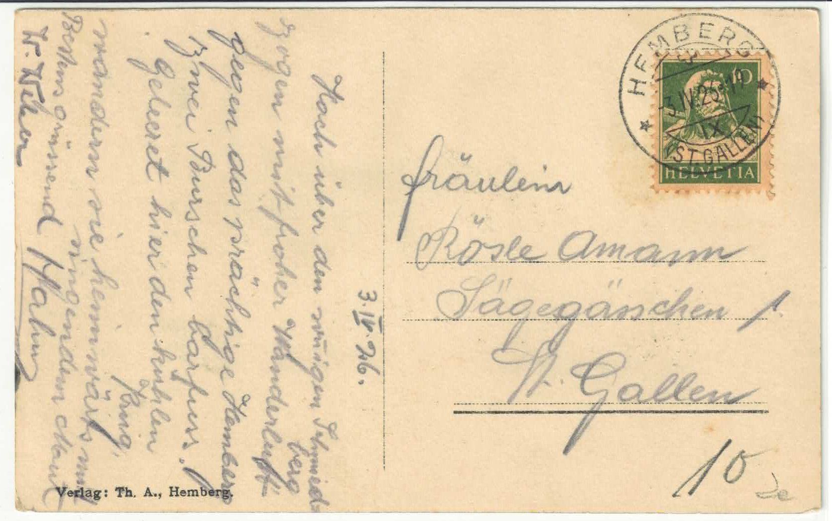 Cartoline postali: Bächli-Hemberg - Toggenburg – Usato da Ettingen venduto da Kartenplanet 1
