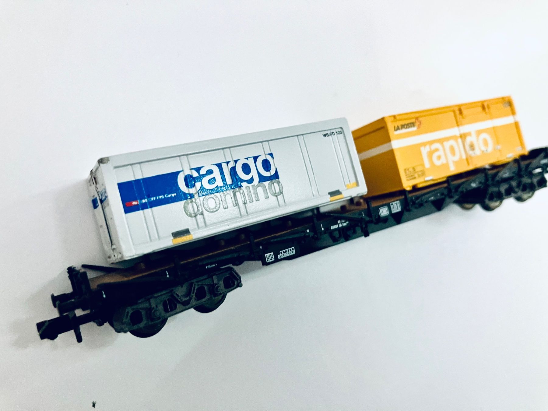 Fleischmann Trains électriques: 2xContainer POST/SBB Cargo Runggenwagen SPUR N – D'occasion à Oberbuchsiten par Orsetto24 1