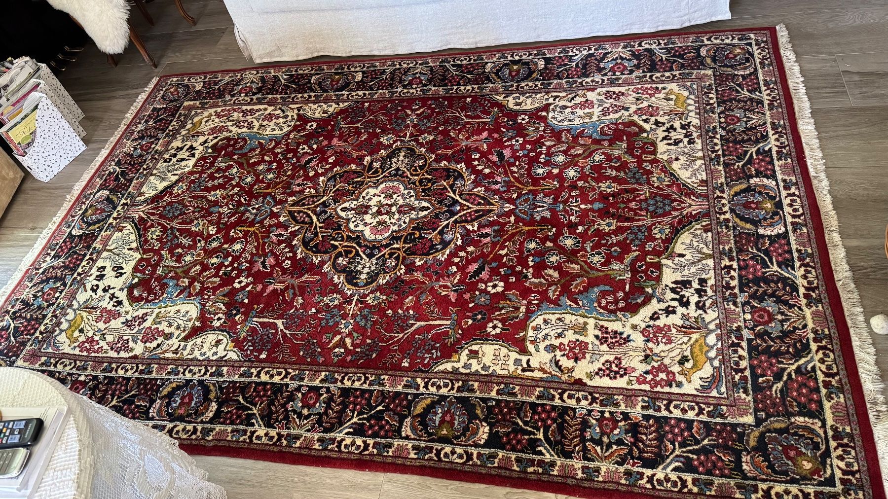 Tappeti: Roter Orientteppich, Indo-Mesched, Top Zustand! – Usato da Gurmels venduto da Orija